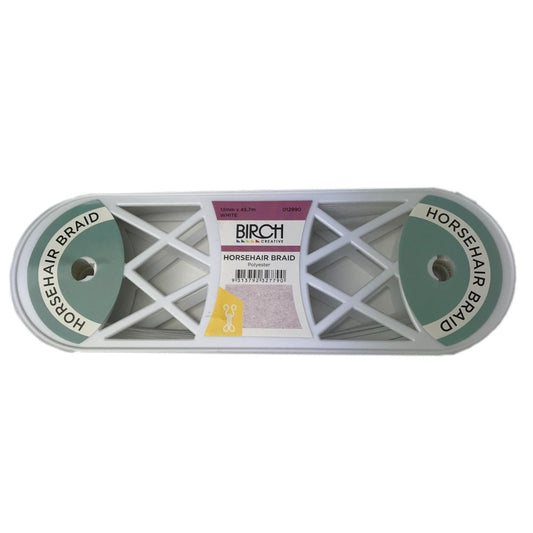 Horsehair Braid - Polyester - White - Price Per Metre