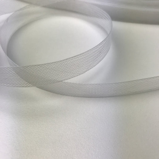 Horsehair Braid - Polyester - White - Price Per Metre