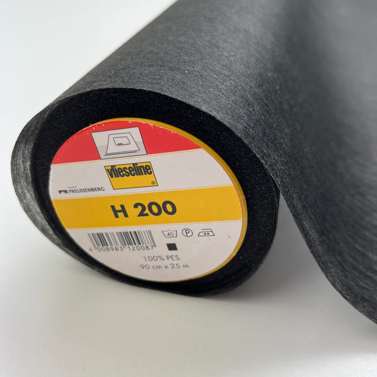 Vilene - Fusible Lightweight Nonwoven Interfacing - H200 - Black or White