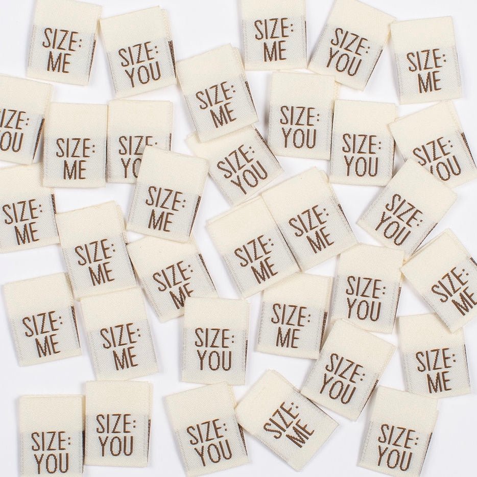 Kylie and the Machine - Woven labels - "Size Me / Size You"