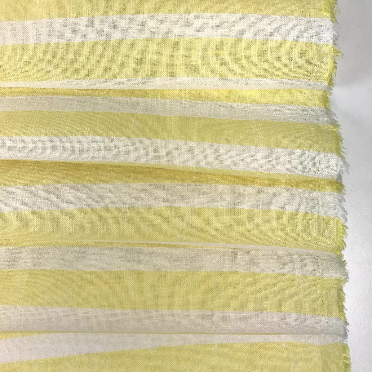Nagare - 94% Linen 6% Cotton - Yellow Stripe - Sewing Gem