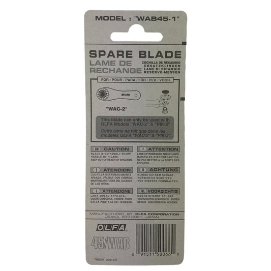 Olfa - Rotary Cutter Spare Blade - 1 Wave Blade - 45mm - Sewing Gem