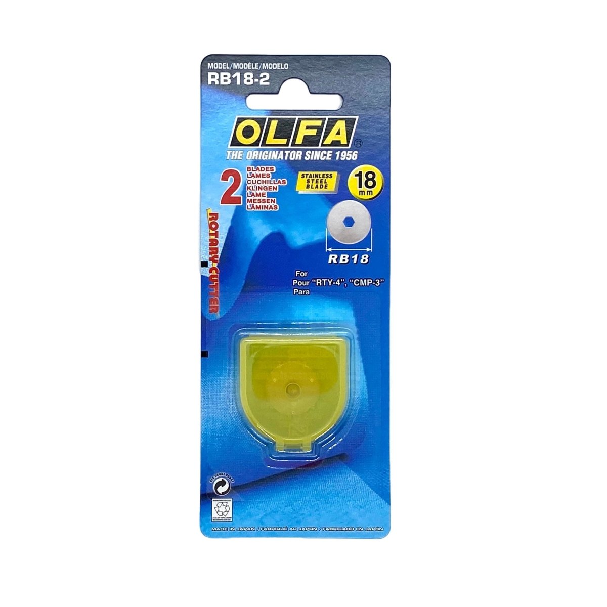 Olfa - Rotary Cutter Spare Blades - 2 Pack - 18 mm - Sewing Gem