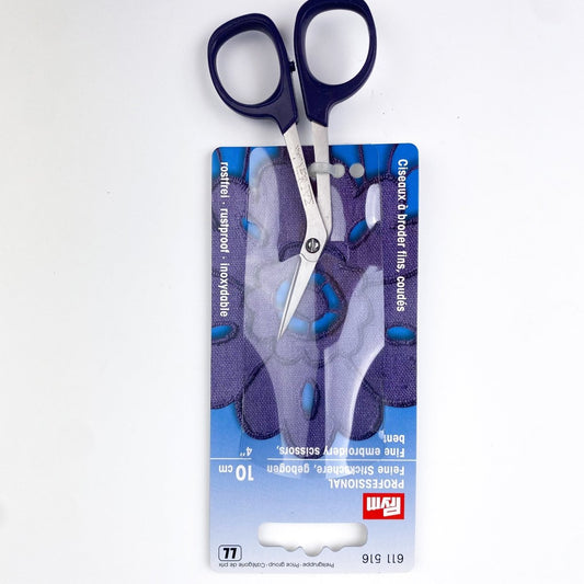 Prym - 10cm Fine Bent Embroidery Scissors - Sewing Gem