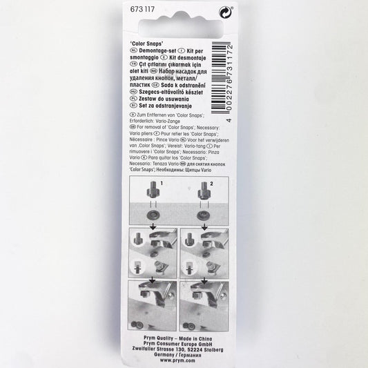 Prym - Colour Snaps Removal Set - Sewing Gem