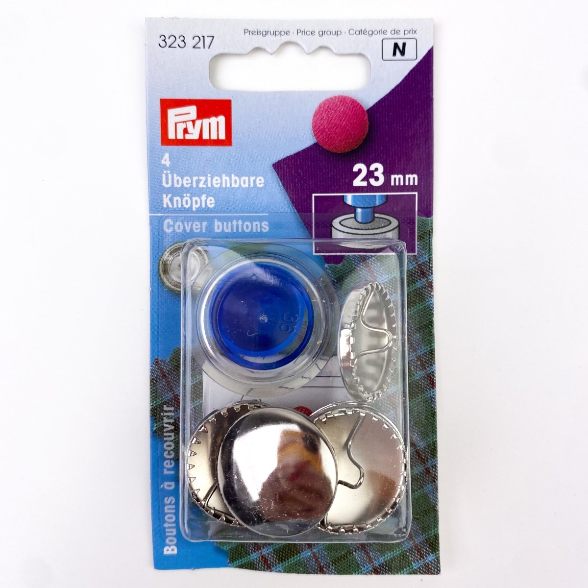 Prym - Cover Buttons - Silver - 4 sizes - Sewing Gem