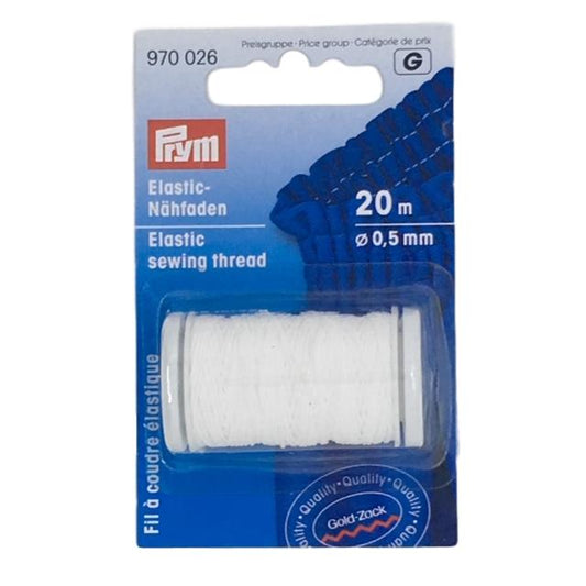 Prym - Elastic Sewing Thread - White - Sewing Gem
