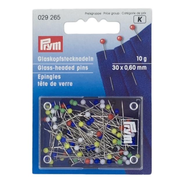 Prym - Glass Head Pins - Assorted Colours - Multiple Sizes - Sewing Gem