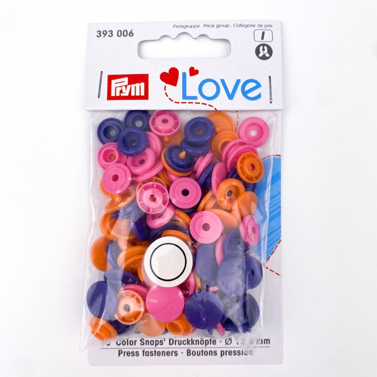 PrymLove Boutons-Pression Décoratifs Fleur 13.6 Mm - Lot De 30 (Jaune, Orange, Rouge) - Sans Couture, Pour Vêtements Bébé, DIY - 11