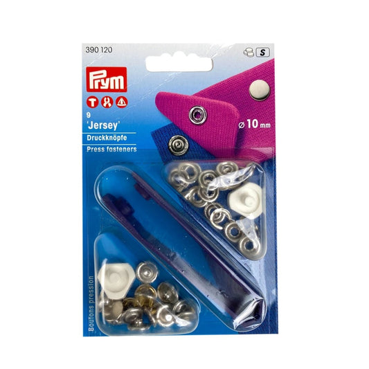Prym - Non-Sew Press Fasteners - Jersey - 10mm Silver - Sewing Gem