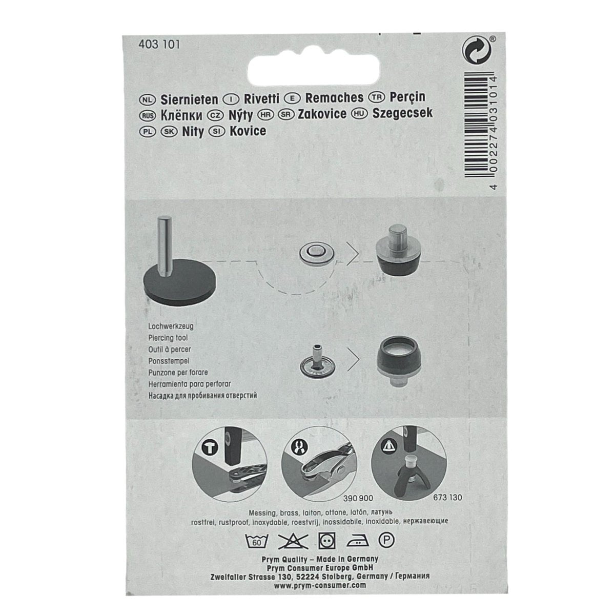 Prym - Rivets - 9mm - Sewing Gem
