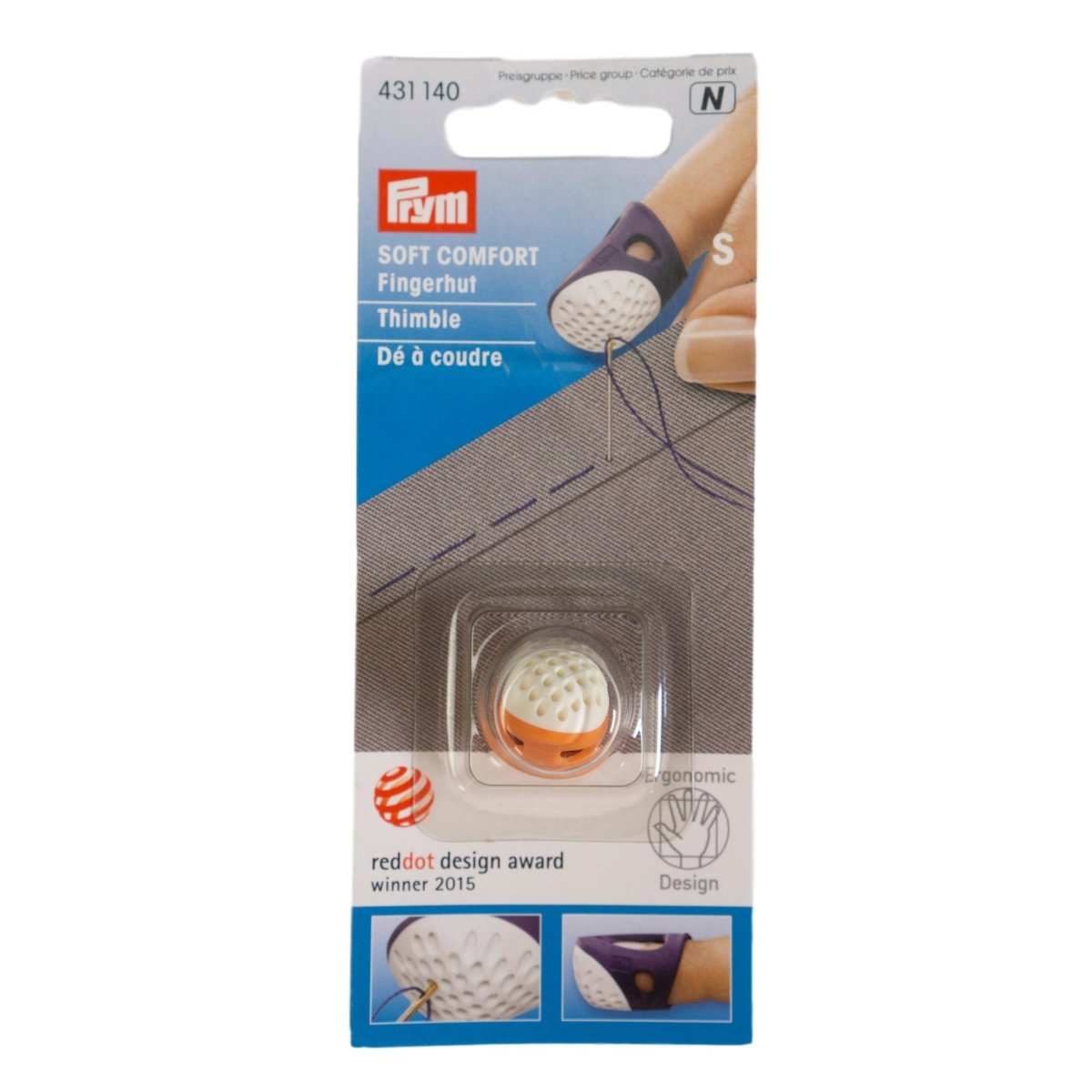 Prym - Soft Comfort Ergonomic Thimble - multiple sizes - Sewing Gem