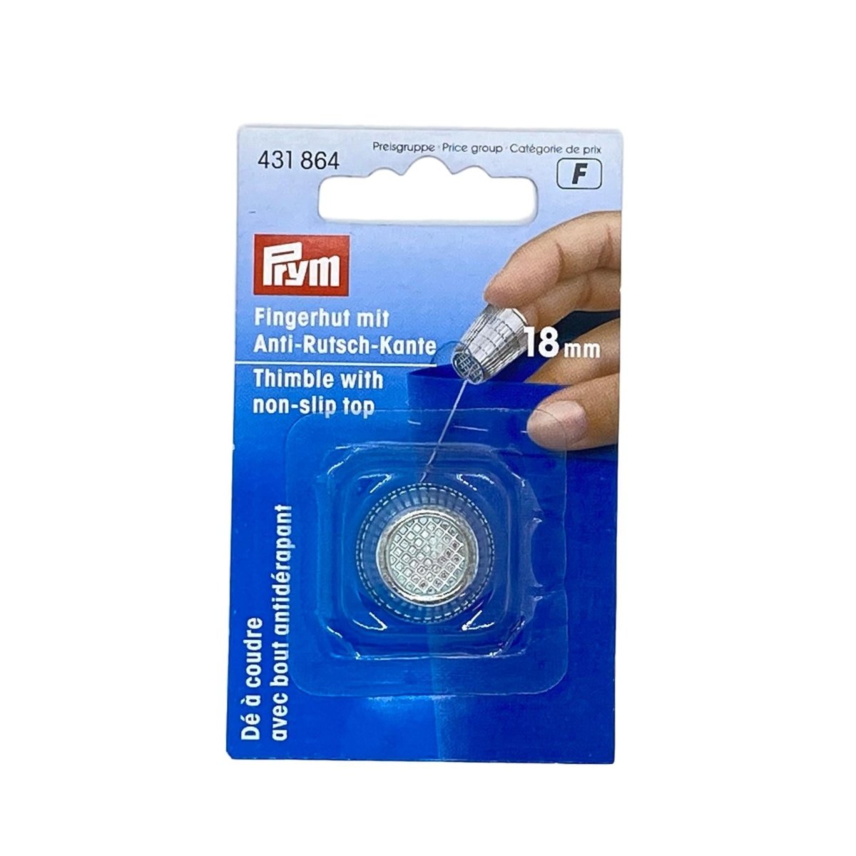 Prym - Thimble with Non-Slip Top - 18mm - Sewing Gem
