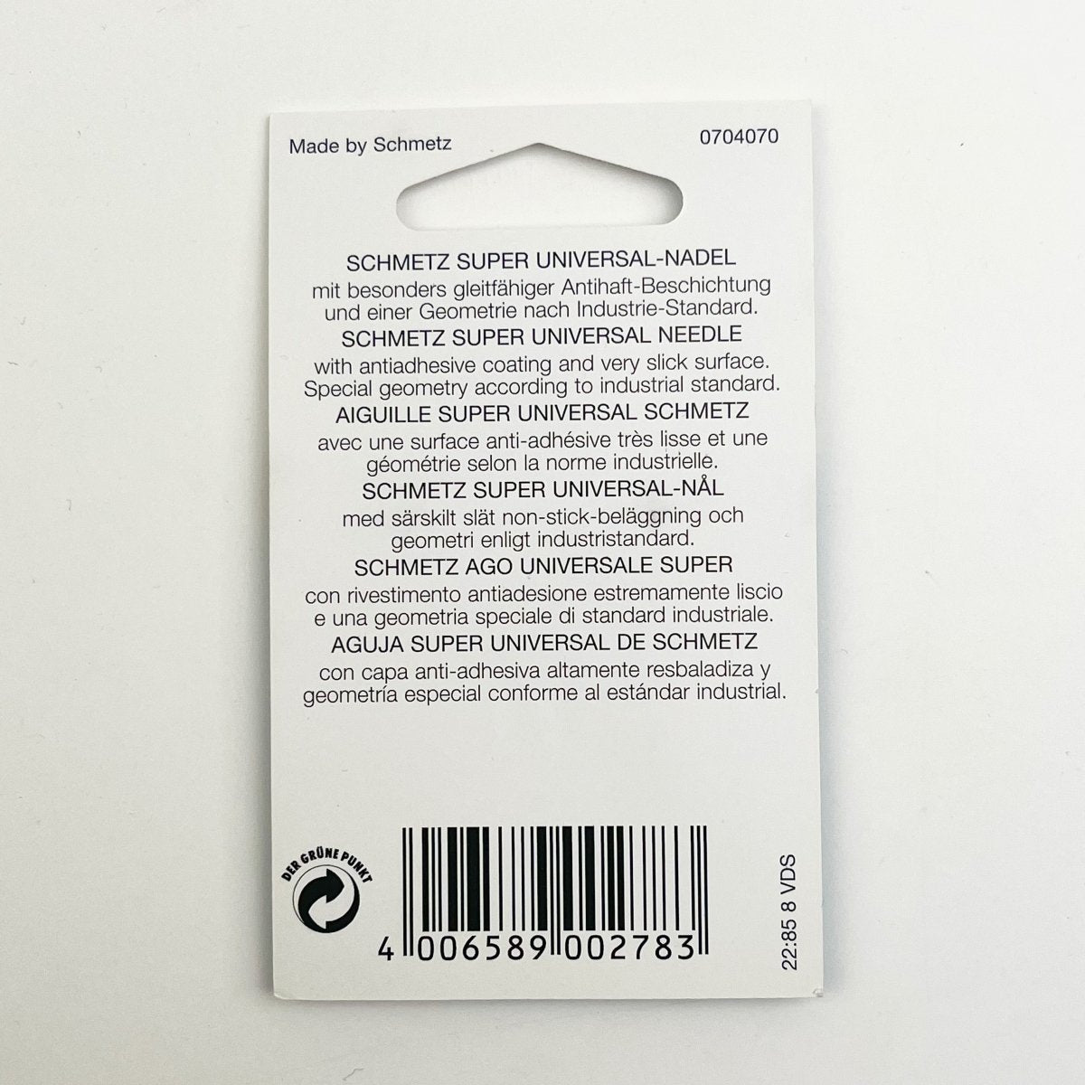 Schmetz - SUPER Universal (anti-adhesive) - Assorted Sizes - Sewing Gem