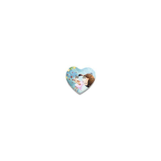 Sewing Gem - Heart Shaped Wooden Button - 25mm - Sewing Gem