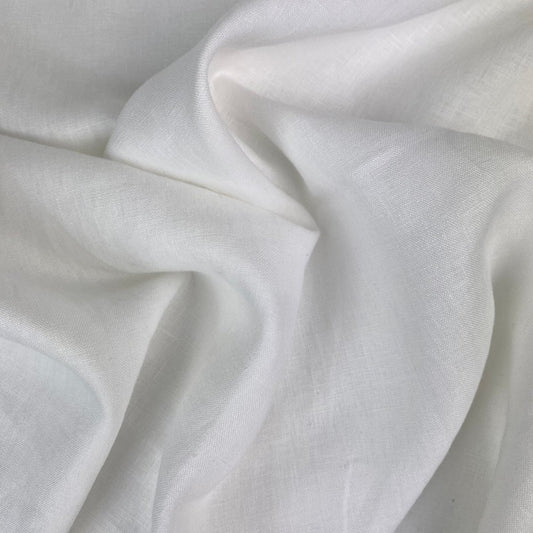 Sophie - 100% Mid-Weight Linen - White - Sewing Gem