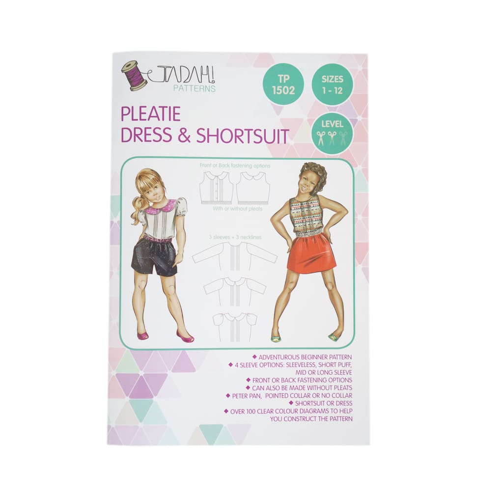 Tadah Patterns - Pleatie Dress & Shortsuit Sewing Pattern - Sewing Gem