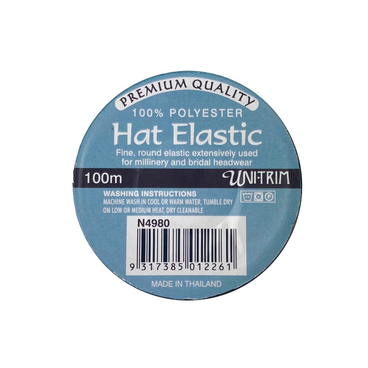 Uni-Trim- Hat Elastic - 1mm - Two colours available - Sewing Gem