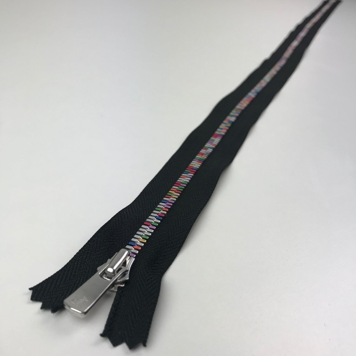 YKK Zipper - Exposed Metal Teeth - Rainbow - 91.5cm (36") - Sewing Gem